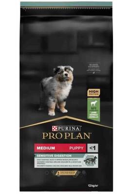 Pro Plan Puppy Kuzu Etli Orta Irk Hassas Mideli Yavru Köpek Maması 12 KG - 1