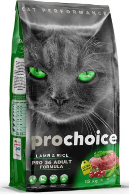 ProChoice Pro 36 Kuzu Eti ve Pirinçli Yetişkin Kedi Maması 15kg - 1