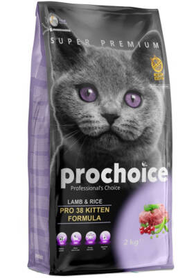 ProChoice Pro 38 Kitten Kuzu Eti ve Pirinçli Yavru Kedi Maması 2kg - 1