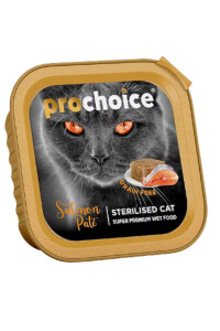 ProChoice Somonlu Tahılsız Ezme Kısırlaştırılmış Kedi Konservesi 100gr - PRO CHOICE