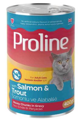 Proline Somonlu ve Alabalıklı Yetişkin Kedi Konservesi 400gr - 1