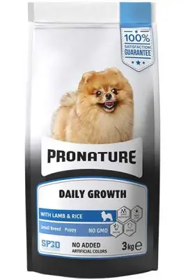 Pronature Daily Growth Kuzu Eti ve Pirinçli Küçük Irk Yavru Köpek Maması 3kg - 1