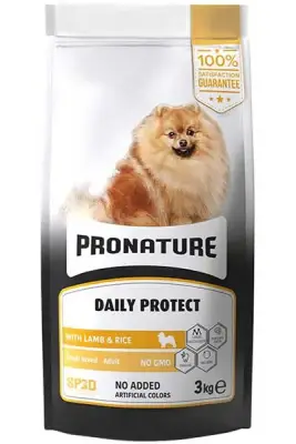 Pronature Daily Protect Kuzu Eti ve Pirinçli Küçük Irk Yetişkin Köpek Maması 3kg - 1