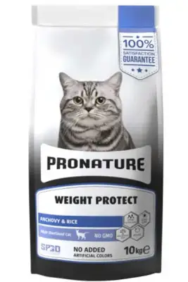 Pronature Kilo Kontrolü için Hamsili ve Pirinçli Kısırlaştırılmış Kedi Maması 10kg - 1