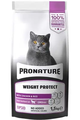 Pronature Kilo Kontrolü İçin Tavuklu Kısırlaştırılmış Kedi Maması 1,5kg - 1