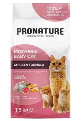 Pronature Mother&Baby Cat Tavuklu ve Pirinçli Kedi Maması 1,5kg - 1