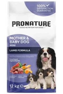 Pronature Mother&Baby Dog Kuzulu ve Pirinçli Köpek Maması 12kg - 1