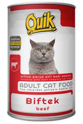 Quik Biftekli Kedi Konservesi 415gr - 1