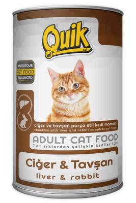 Quik Ciğer Tavşan Kedi Konservesi 415gr - 1