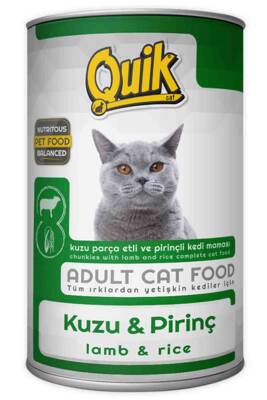 Quik Kuzu Etli Pirinçli Kedi Konservesi 415gr - 1