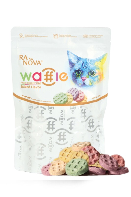Ranova Dondurularak Kurutulmuş Etli Waffle 60 gr Kedi Ödülü - 1