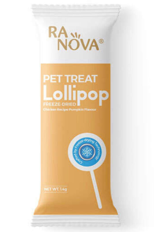 RaNova Kabak Aromalı Dondurularak Kurutulmuş Kedi Ödülü Lolipop - 1 Adet - 1