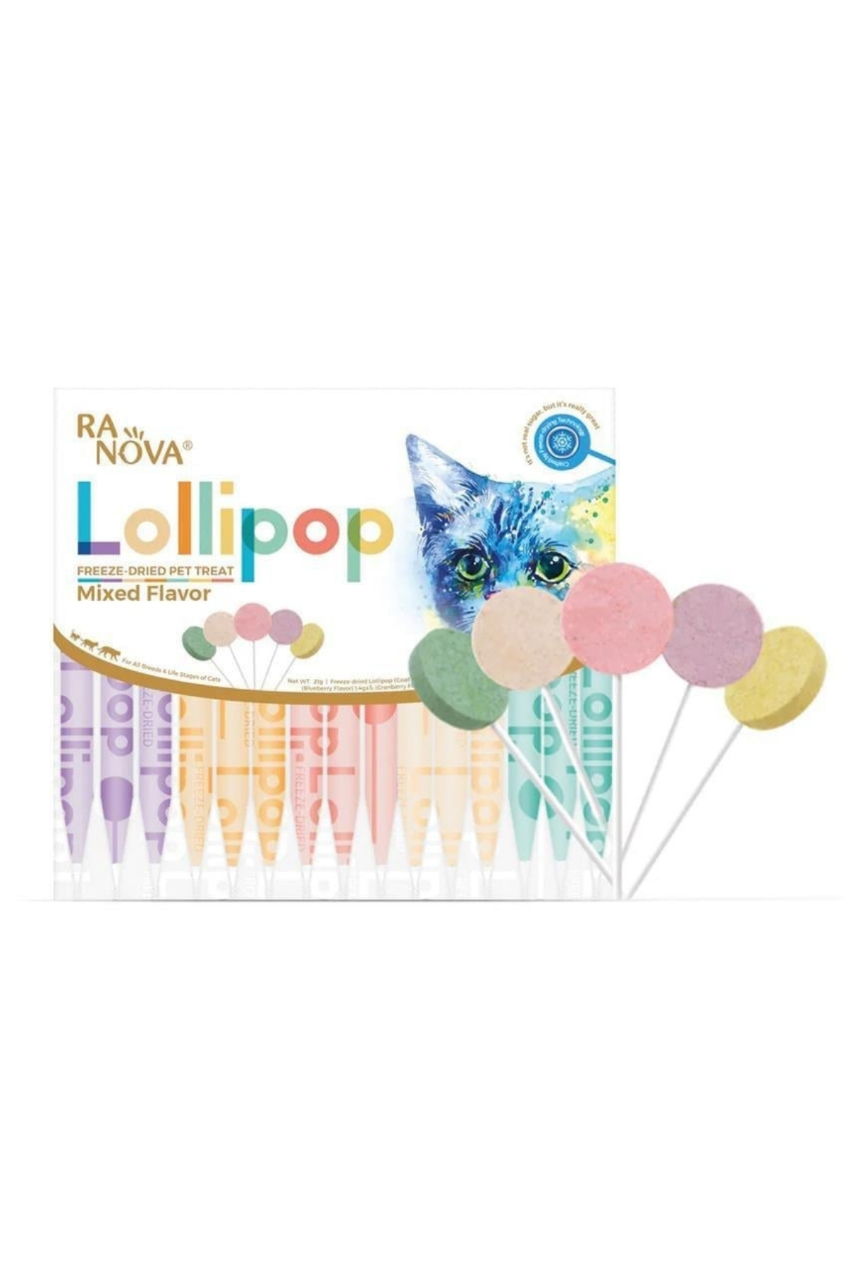 Ranova Kedi Lolipopu Karışık Lezzetli 15x1,4 Gr