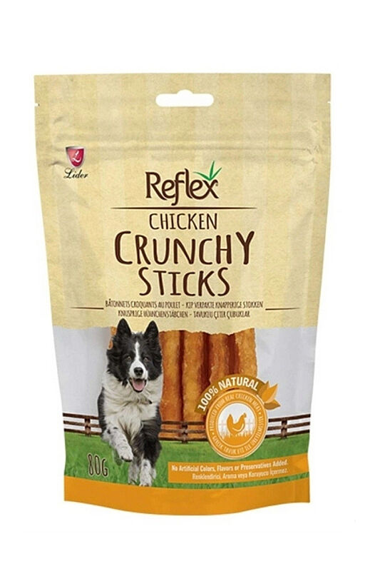 Reflex Crunchy Sticks Tavuklu Çıtır Köpek Ödül Çubukları 80gr - 1
