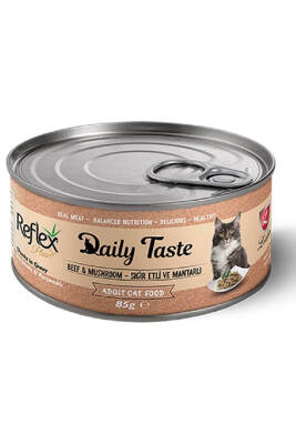 Reflex Daily Taste Biftekli ve Mantarlı Yetişkin Kedi Konservesi 85gr - 1