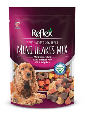 Reflex Karışık Renkli Mini Kalpli Yumuşak Köpek Ödül Maması 150gr - 1