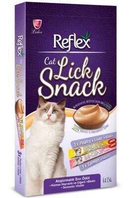 Reflex Lick Snack Kediler İçin Atıştırmalık Sıvı Ödül Maması 6x15gr - 1