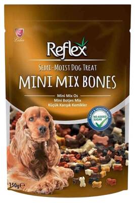 Reflex Mini Karışık Kemik Şeklinde Yarı Yumuşak Köpek Ödül Maması 150gr - 1