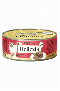 Reflex Plus Delizzia Kıyılmış Dana Etli Pate Yetişkin Kedi Konservesi 85gr - 2