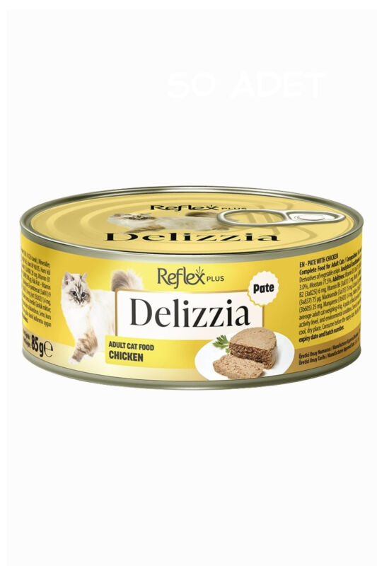Reflex Plus Delizzia Kıyılmış Tavuklu Pate Yetişkin Kedi Konservesi 85gr - 2