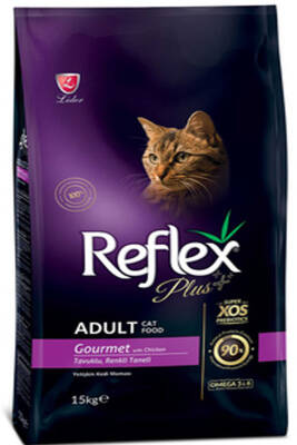 Reflex Plus Gourmet Tavuklu Renkli Taneli Yetişkin Kedi Maması 15kg - 1