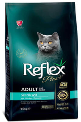 Reflex Plus Kısırlaştırılmış Tavuklu Kedi Maması 15kg - 1