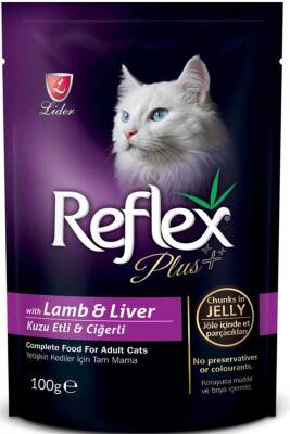 Reflex Plus Kuzu Eti ve Ciğerli Kedi Konservesi 100gr - 1