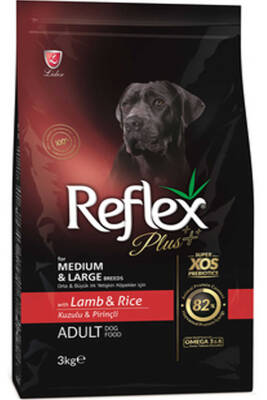 Reflex Plus Kuzu Eti ve Pirinçli Orta ve Büyük Irk Yetişkin Köpek Maması 3kg - 1