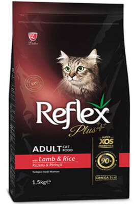 Reflex Plus Kuzu Eti ve Pirinçli Yetişkin Kedi Maması 1,5kg - 1