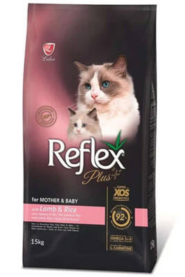 Reflex Plus Kuzu Etli Anne ve Yavru Kedi Maması 15 KG - 1