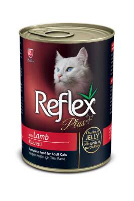 Reflex Plus Kuzu Etli ve Kümes Hayvanlı Yetişkin Kedi Konservesi 415gr - 1