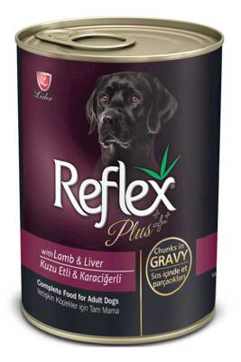 Reflex Plus Kuzulu Karaciğerli Yetişkin Köpek Konservesi 415gr - 1