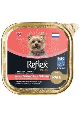 Reflex Plus Pate MSC Karidesli ve MSC Somonlu Mini ve Küçük Irk Yetişkin Köpek Konservesi 85gr - 1