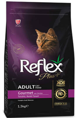 Reflex Plus Renkli Taneli Tavuklu Yetişkin Kedi Maması 1,5kg - 1