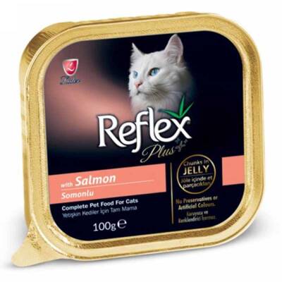 Reflex Plus Somonlu Jöleli Parça Etli Kedi Konservesi 100 GR - 1