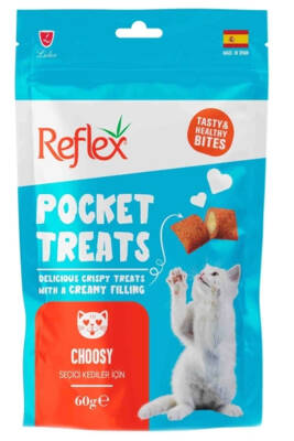 Reflex Pocket Treats Choosy Seçici Kediler İçin Kedi Ödül Maması 60 Gram - 1