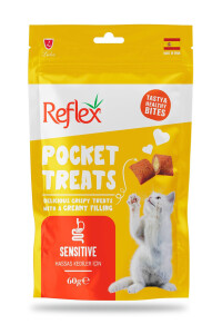 Reflex Pocket Treats Sensitive Hassas Kediler İçin Özel Ödül Maması 60gram - REFLEX