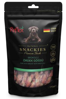 Reflex Snackies Brokolili Ördek Göğsü Köpek Ödül Maması 170gr - 1