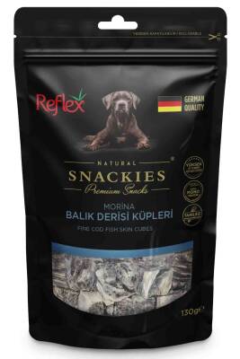 Reflex Snackies Morina Balık Derisi Küpleri Köpek Ödül Maması 130gr - 1