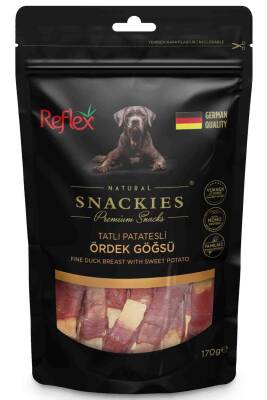 Reflex Snackies Tatlı Patatesli Ördek Göğsü Köpek Ödül Maması 170gr - 1