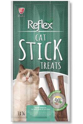 Reflex Stick Kuzu Eti ve Kedi Otlu kedi Ödül Çubuğu 3x5gr - 1