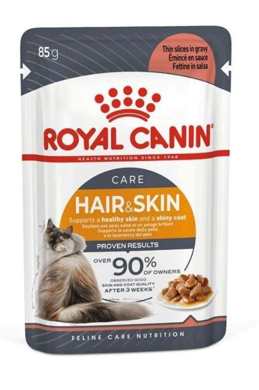 Royal Canin Hair&Skin Gravy Kedi Konservesi 85gr - 1