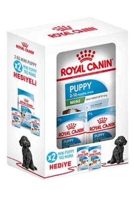 Royal Canin Mini Puppy Küçük Irk Yavru Köpek Maması 2kg + 2 Adet Yaş Mama 85gr HEDİYE! - 1