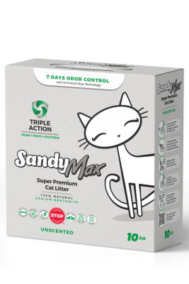 Sandy Max Triple Action Aktif Karbonlu Bentonit Kedi Kumu 10L - 1