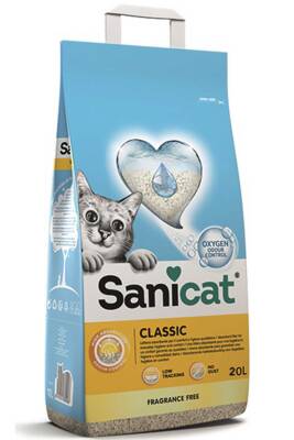 Sanicat Classic Oksijen Kontrollü Emici Özellikli Kedi Kumu 20lt - 1