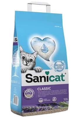 Sanicat Classic Oksijen Kontrollü Koku Emici Özellikli Lavantalı Kedi Kumu 10lt - 1