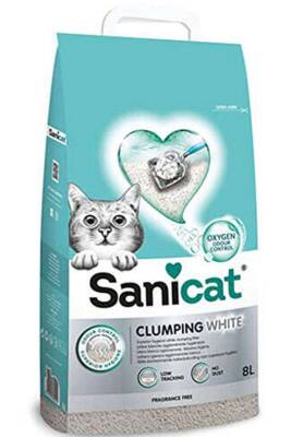 Sanicat Clumping White Oksijen Kontrollü Kedi Kumu 8lt - 1