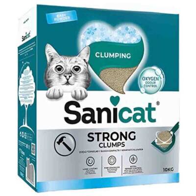 Sanicat Strong Clumps Ekstra Güçlü İnce Taneli Kedi Kumu 10kg - 1