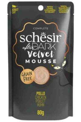 Schesir After Dark Pouch Tavuklu Tahılsız Yetişkin Kedi Konservesi 80gr - 1