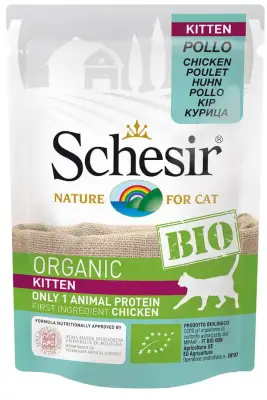 Schesir Bio Range Kitten Tavuklu Yavru Kedi Konservesi 85gr - 1